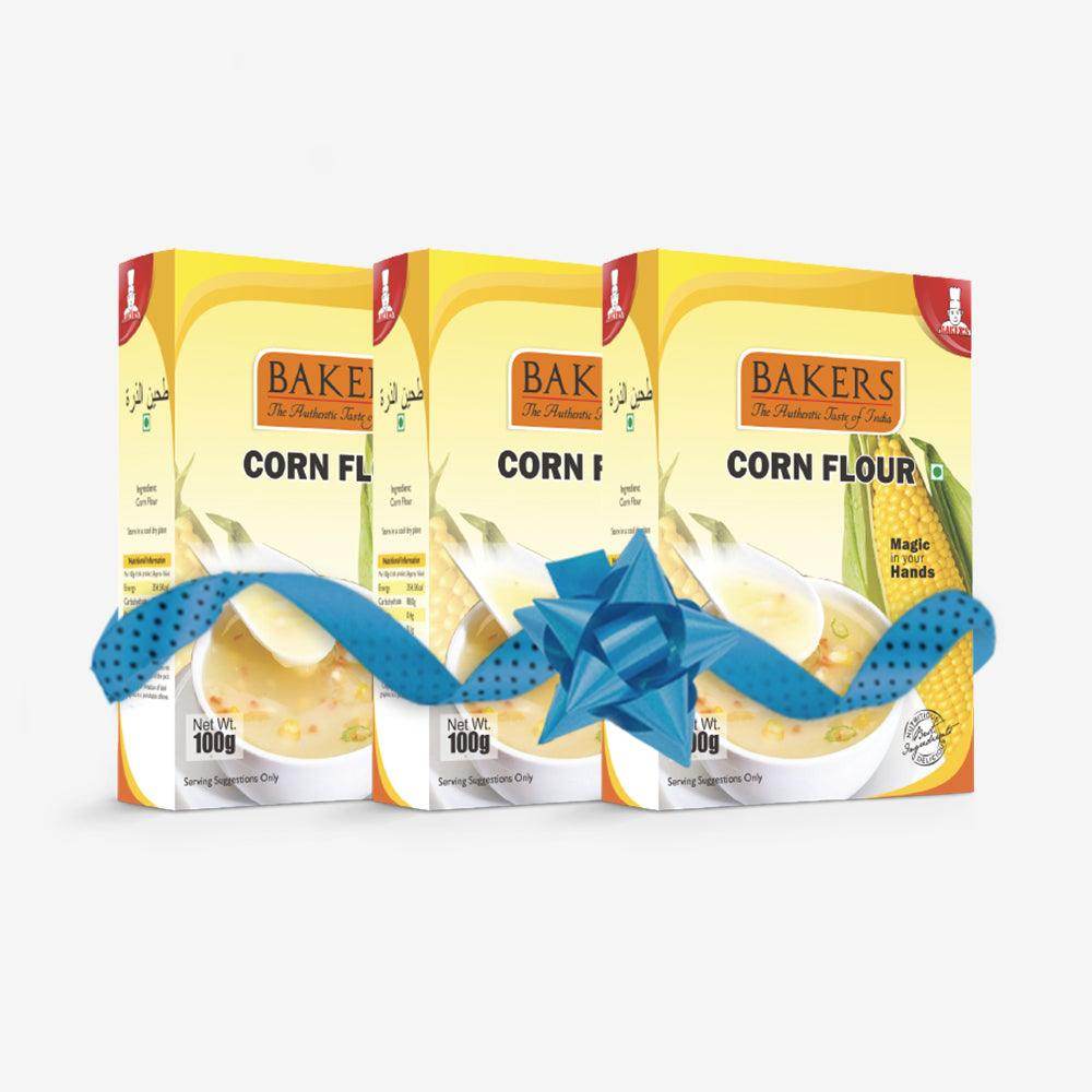 BAKERS Corn Flour Pack of 3 (100 gm x 3) - Pluugin Store