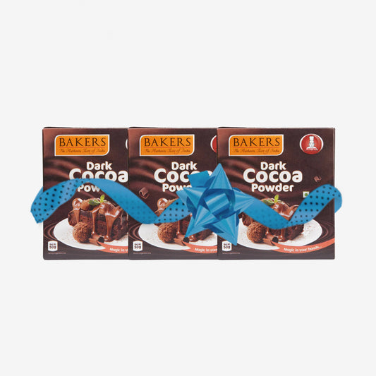 BAKERS Dark Cocoa Powder Pack of 3 (50 gm x 3) - Pluugin Store