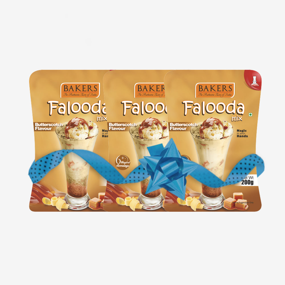 BAKERS Falooda Mix Powder Butterscotch Flavour Pack of 3 (200 gm x 3)