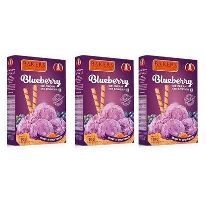 BAKERS Ice Cream Mix Powder Blueberry Flavour - Pluugin Store