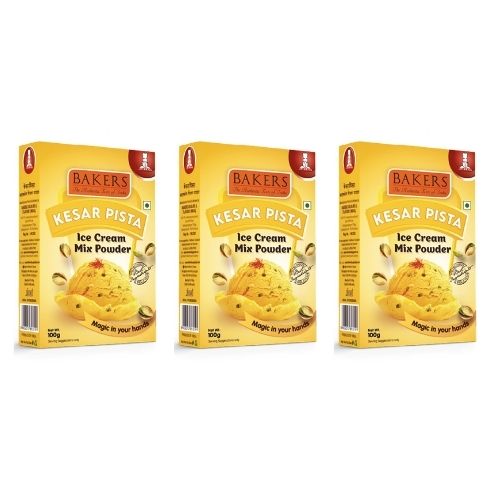 BAKERS Ice Cream Mix Powder Kesar Pista Flavour - Pluugin Store