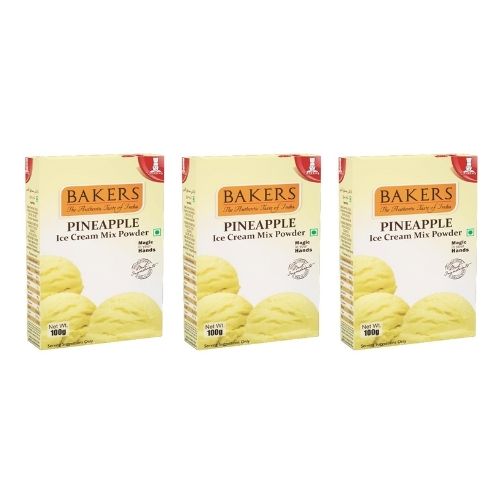 BAKERS Ice Cream Mix Powder Pineapple Flavour