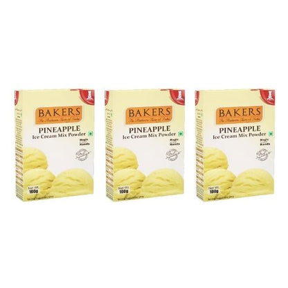 BAKERS Ice Cream Mix Powder Pineapple Flavour