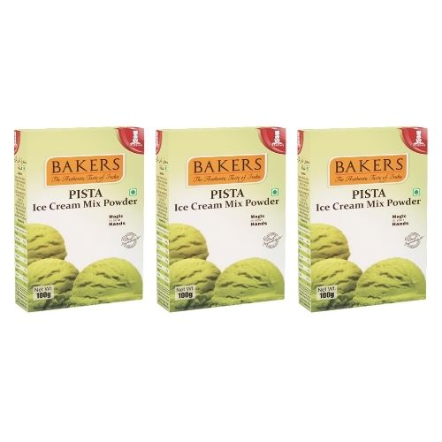 BAKERS Ice Cream Mix Powder Pista Flavour - Pluugin Store