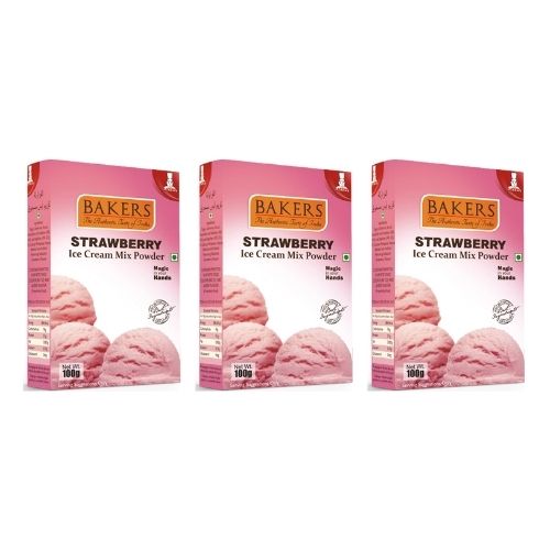 BAKERS Ice Cream Mix Powder Strawberry Flavour - Pluugin Store