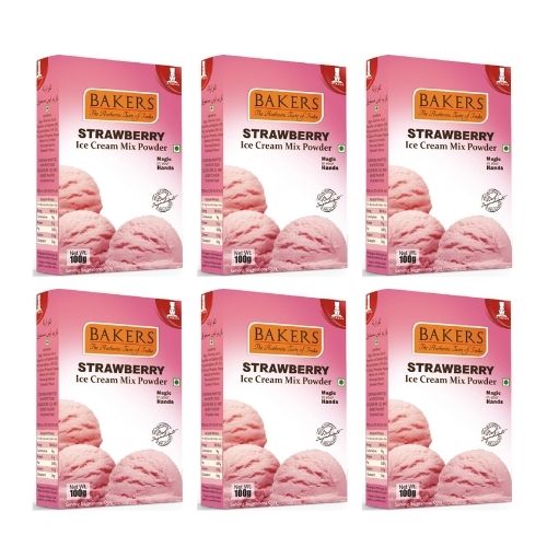 BAKERS Ice Cream Mix Powder Strawberry Flavour - Pluugin Store