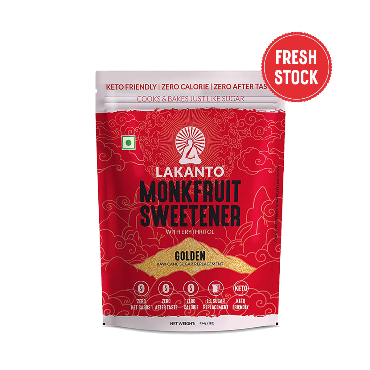 Lakanto Golden Monk Fruit Sweetener 454 gm