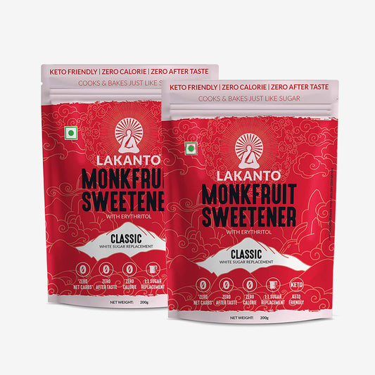 Lakanto Classic Monk Fruit Sweetener Pack of 2 (200 gm x 2)