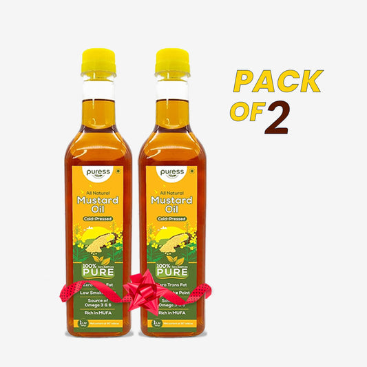 Puress Cold Pressed Mustard Oil Pack 2