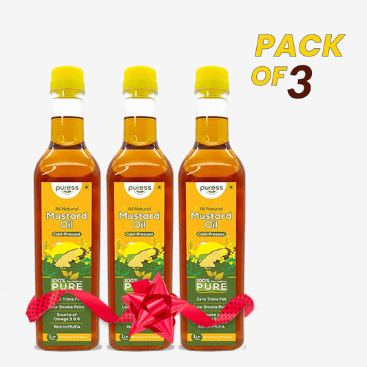 Puress Cold Pressed Mustard Oil Pack 3