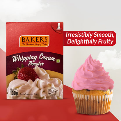 BAKERS Whipping Cream for Cakes, Muffins, Cupcakes Pack of 3 (100 gm x 3)