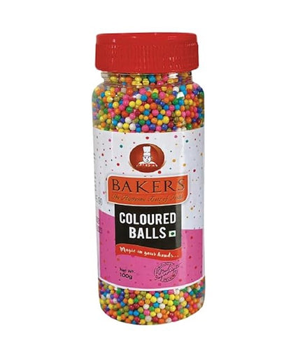 BAKERS Sprinklers Coloured Balls Pack of 3 (100 gm x 3) - Global Plugin