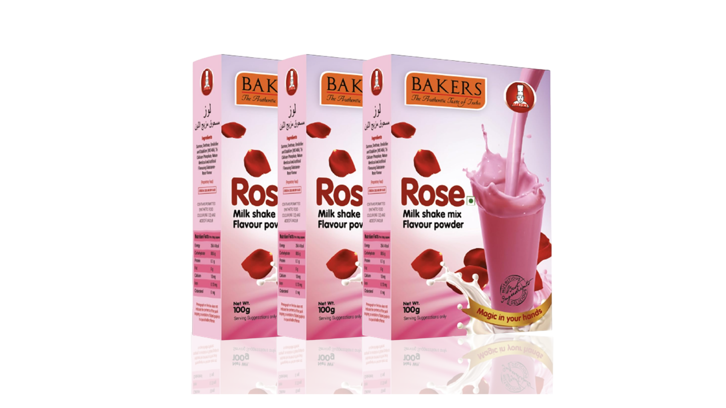 Bakers Chocolate Milkshake Mix Powder Pack of 3 (100 gm x 3)