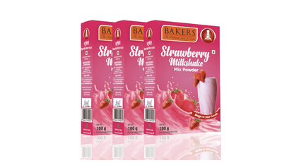 Bakers Chocolate Milkshake Mix Powder Pack of 3 (100 gm x 3)