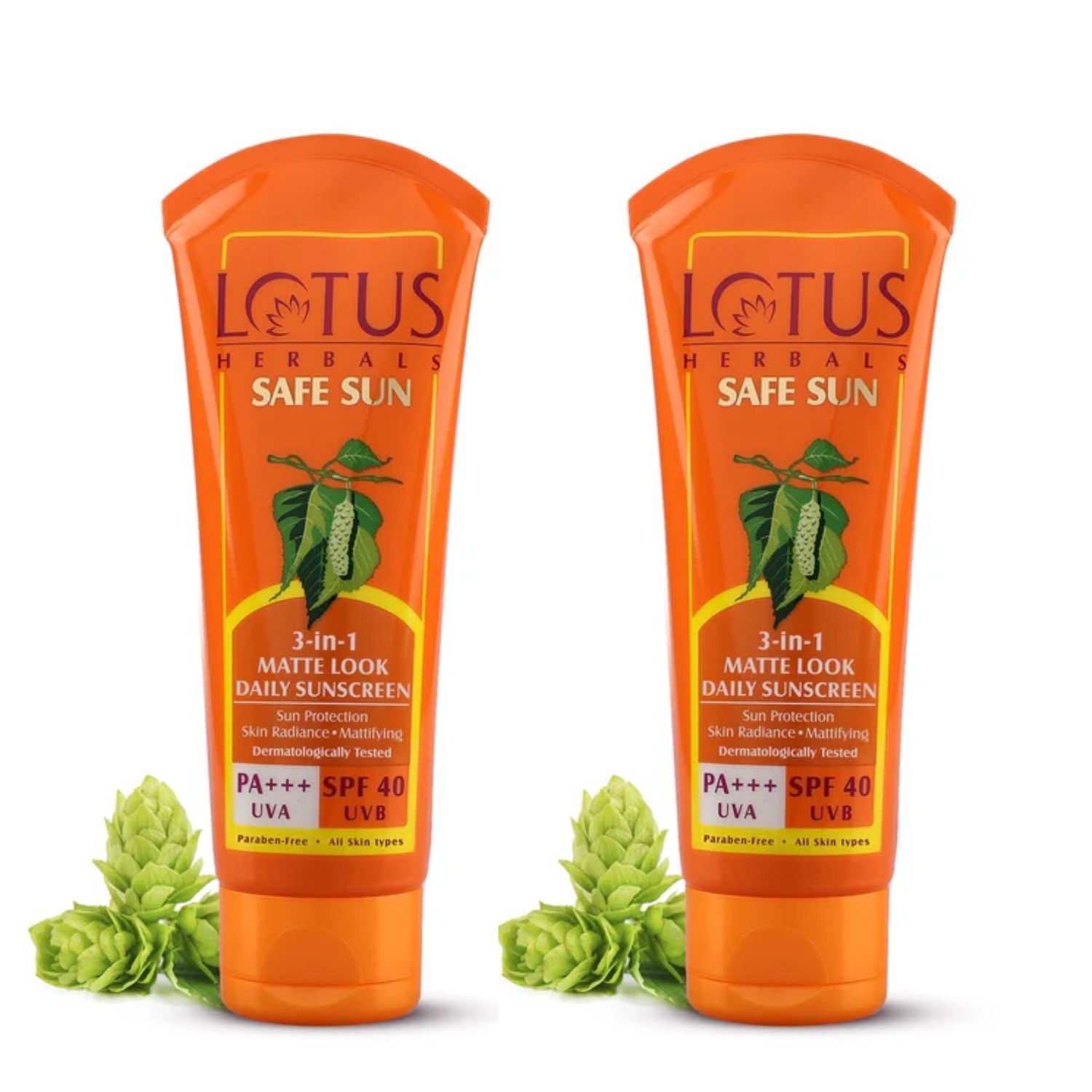 Lotus Herbals Safe Sun 3 In 1 Tinted Daily Sunscreen SPF 40 |50g (Pack of 2)