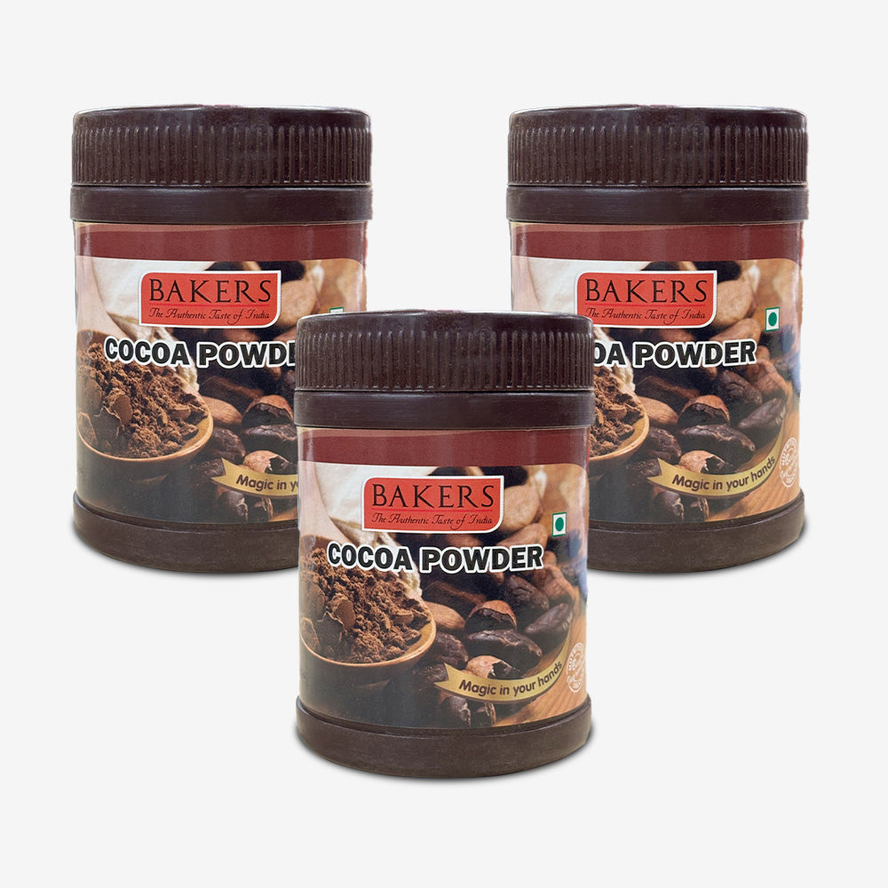 BAKERS Cocoa Powder Pack of 3 (100 gm Jar x 3)