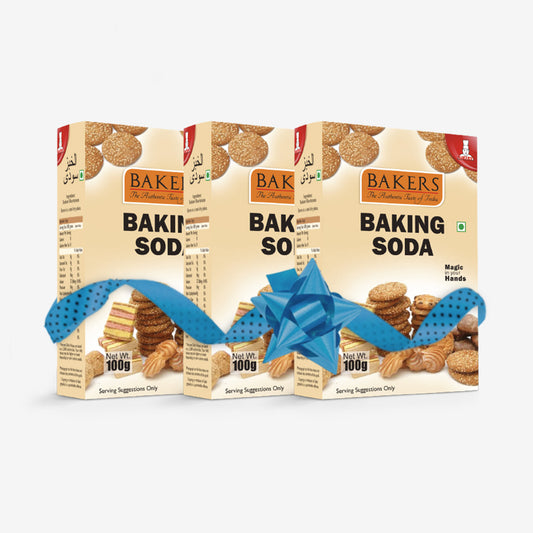 BAKERS Baking Soda Pack of 3 (100 gm x 3)