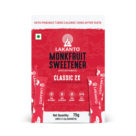 Lakanto Classic 2X Monk Fruit Sweetener (30N X 2.5gm Sachets) + Free 35 gm Lakanto - Global Plugin