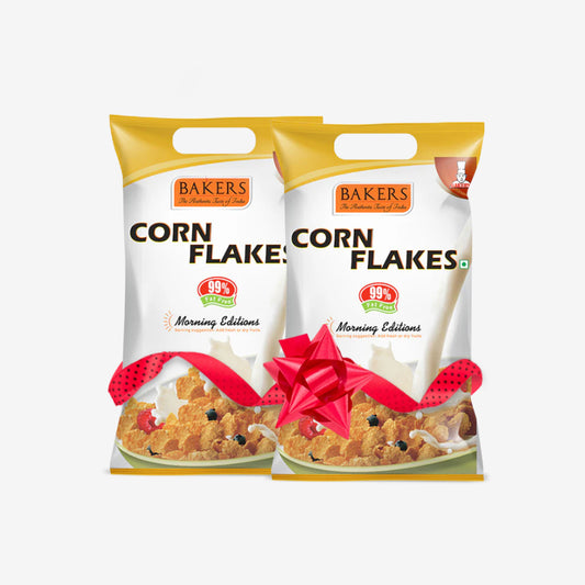 BAKERS Corn Flakes Naturally Cholesterol-Free (500gm*2)  (Pack of 2)