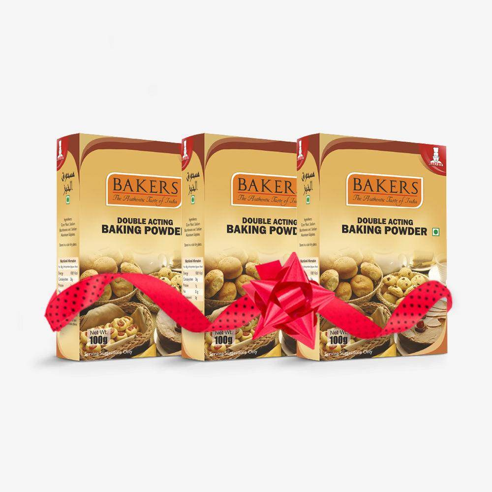 BAKERS Double Acting Baking Powder Pack of 3 (100 gm x 3) – Pluugin Store