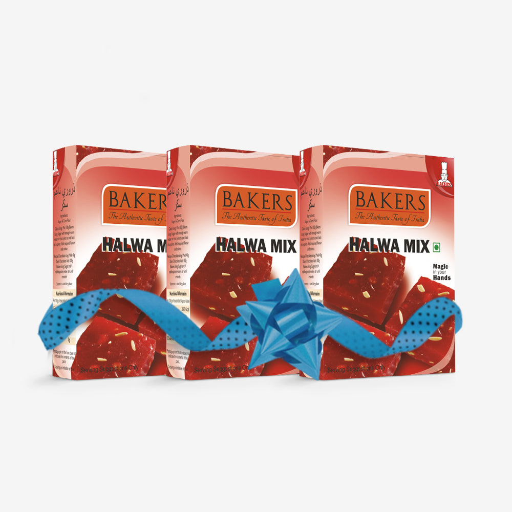 BAKERS Halwa Mix | Quick Preparation | Instant Premix | Tasty Traditional Recipe | Authentic Flavour | Easy to Prepare Recipe | Pack of 3 (200 gm x 3)