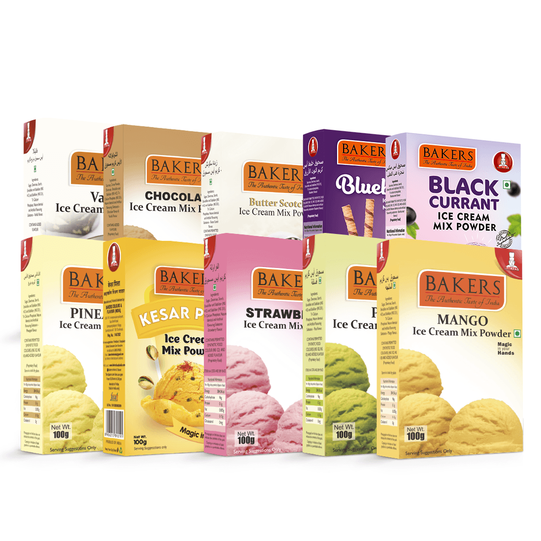 BAKERS Ice Cream Mix Powder Pack Of 10 - Pluugin Store