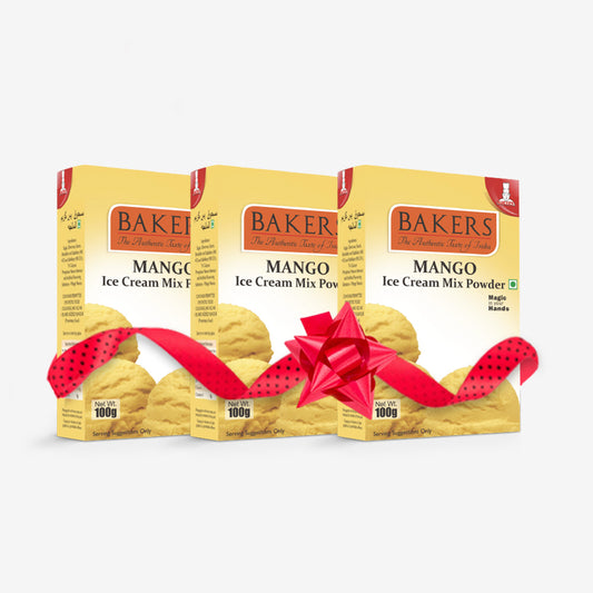 BAKERS Ice Cream Mix Powder Mango Flavour Pack of 3 (100 gm x 3)