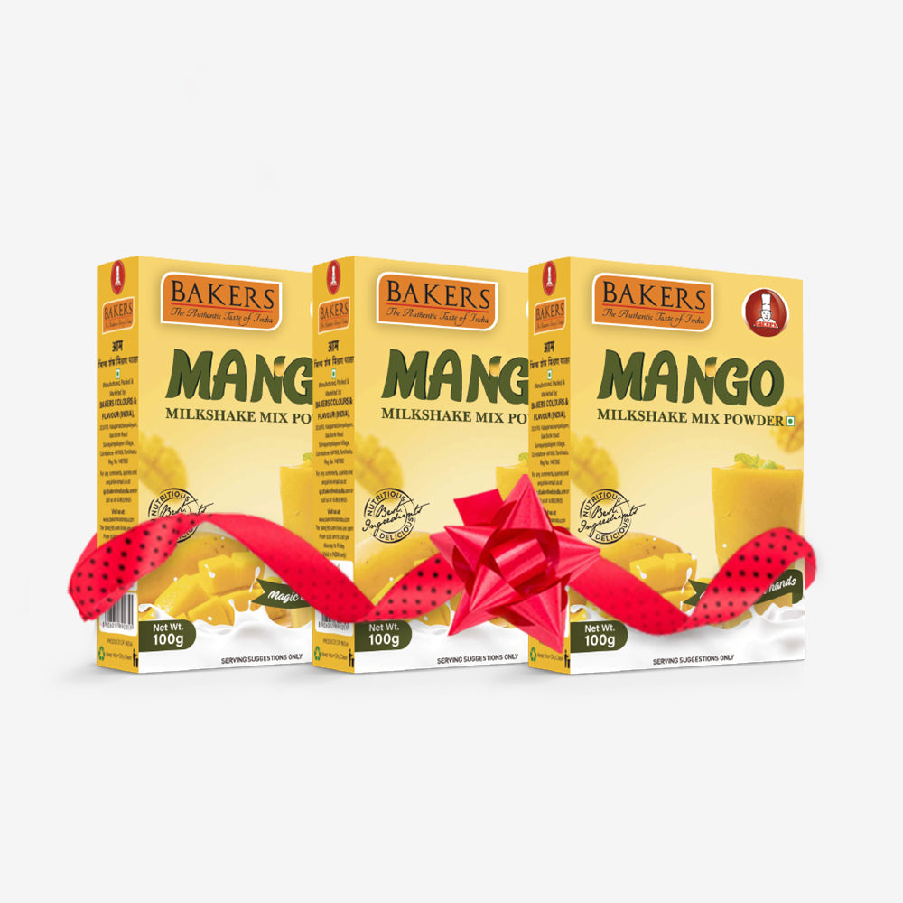 BAKERS Milkshake Mix Powder Mango Flavour Pack of 3 (100 gm x 3)