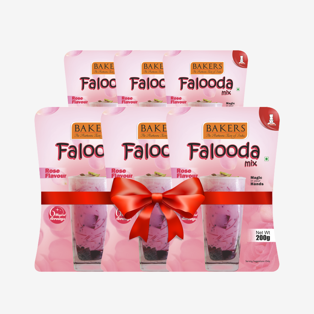 BAKERS Falooda Mix Powder Rose Flavour 200 gm