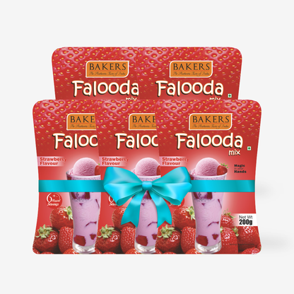 BAKERS Falooda Mix Powder Strawberry Flavour 200 gm