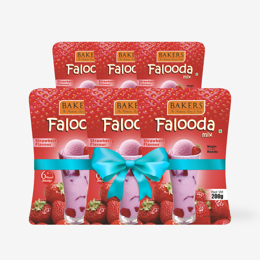 BAKERS Falooda Mix Powder Strawberry Flavour 200 gm